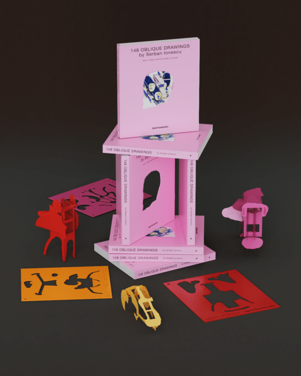 148 Oblique Drawings + limited edition steel miniatures by Serban Ionescu