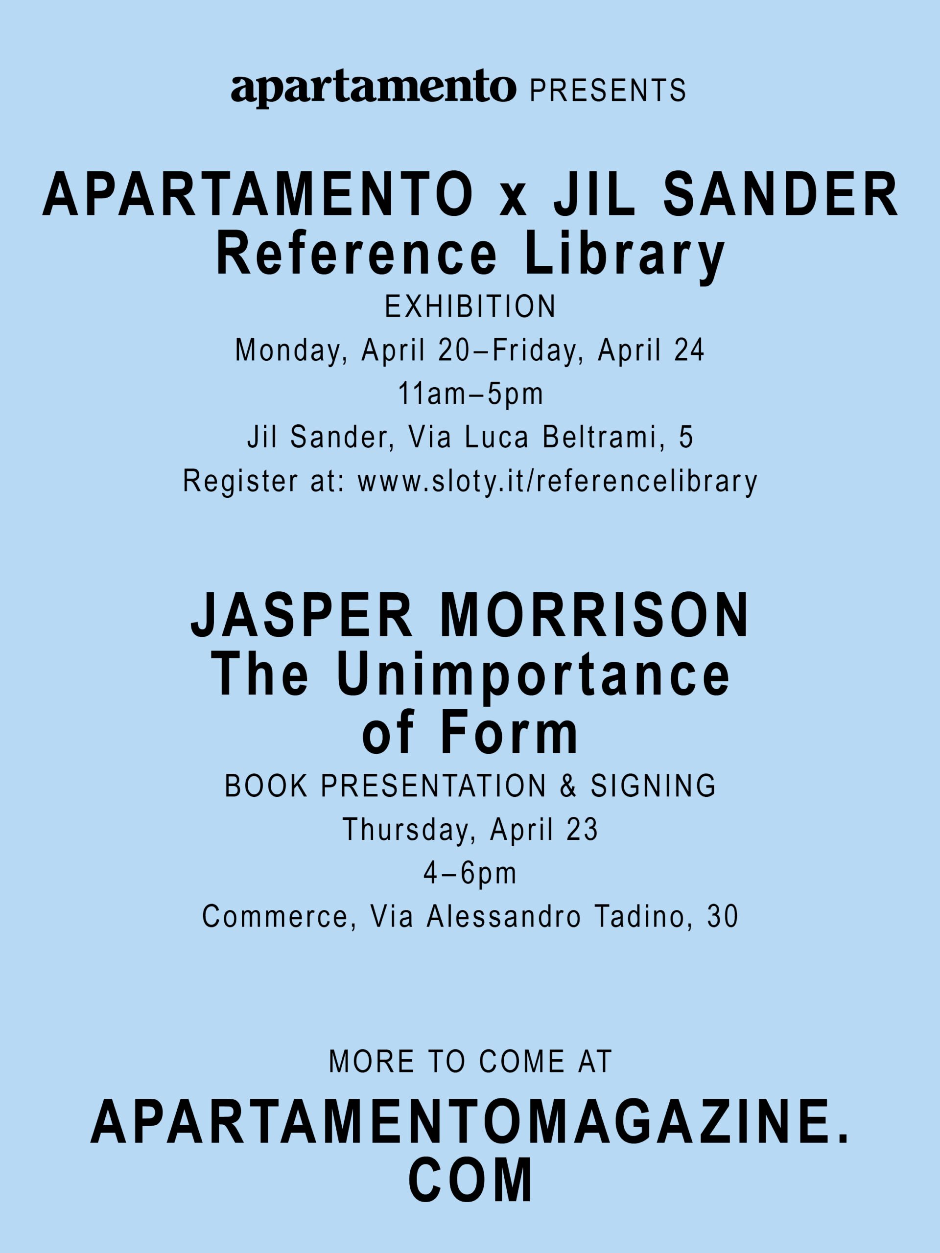 Apartamento Magazine - Apartamento Bookshop <p> Milan Design Week 2026